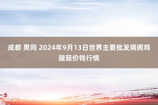 成都 男同 2024年9月13日世界主要批发阛阓鸡腿菇价钱行情