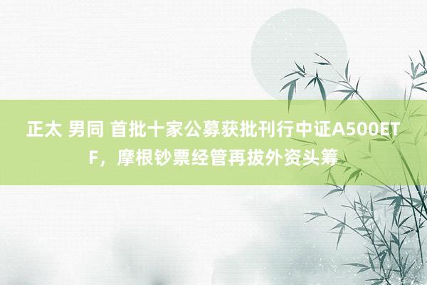 正太 男同 首批十家公募获批刊行中证A500ETF，摩根钞票经管再拔外资头筹