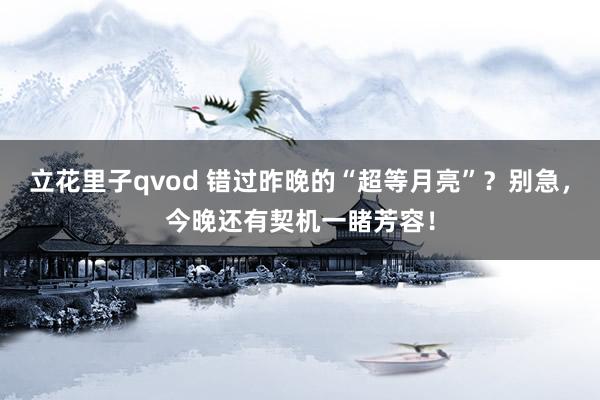 立花里子qvod 错过昨晚的“超等月亮”？别急，今晚还有契机一睹芳容！