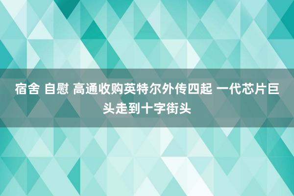 宿舍 自慰 高通收购英特尔外传四起 一代芯片巨头走到十字街头