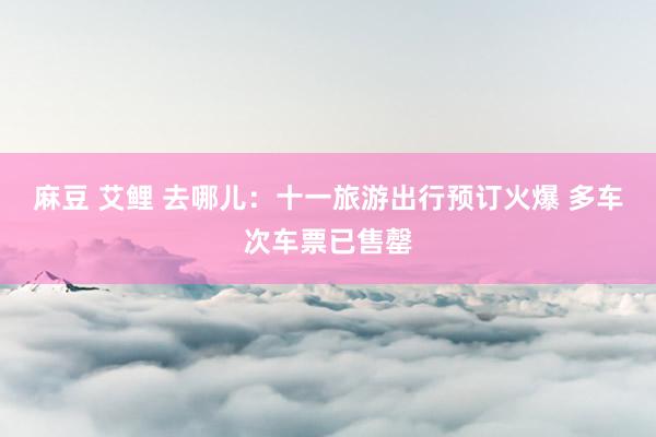 麻豆 艾鲤 去哪儿：十一旅游出行预订火爆 多车次车票已售罄