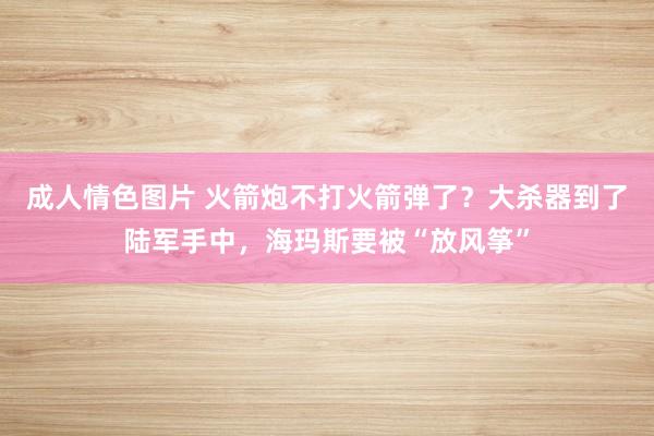 成人情色图片 火箭炮不打火箭弹了？大杀器到了陆军手中，海玛斯要被“放风筝”