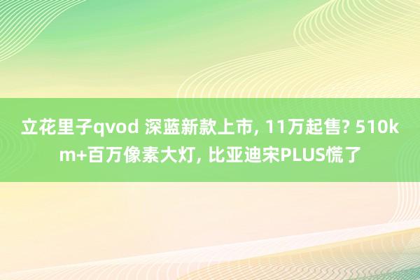 立花里子qvod 深蓝新款上市， 11万起售? 510km+百万像素大灯， 比亚迪宋PLUS慌了