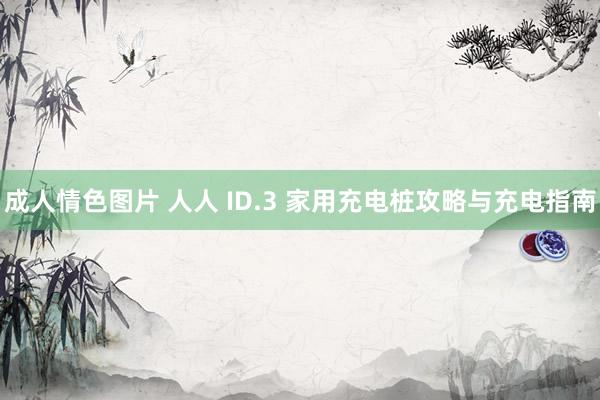 成人情色图片 人人 ID.3 家用充电桩攻略与充电指南
