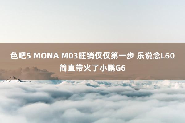 色吧5 MONA M03旺销仅仅第一步 乐说念L60简直带火了小鹏G6