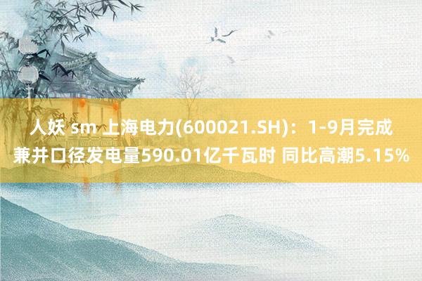 人妖 sm 上海电力(600021.SH)：1-9月完成兼并口径发电量590.01亿千瓦时 同比高潮5.15%