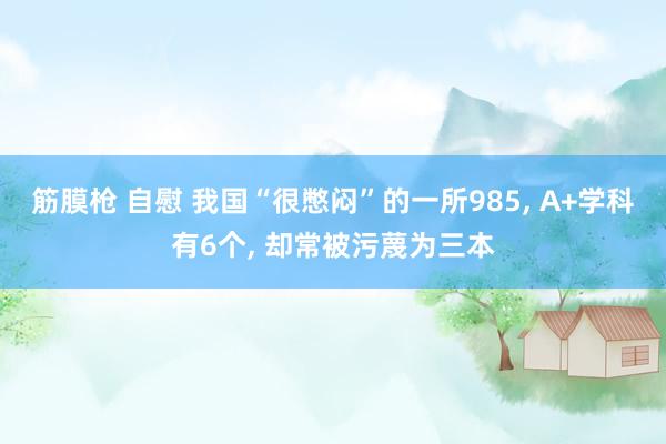 筋膜枪 自慰 我国“很憋闷”的一所985， A+学科有6个， 却常被污蔑为三本