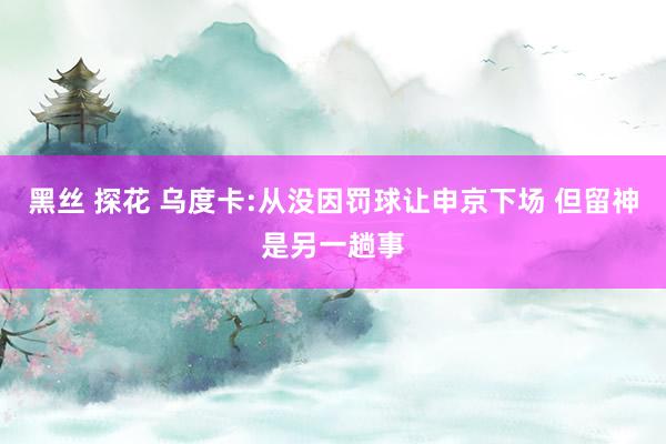 黑丝 探花 乌度卡:从没因罚球让申京下场 但留神是另一趟事