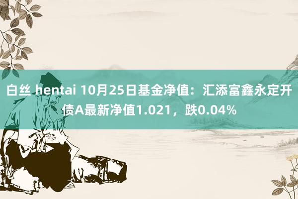 白丝 hentai 10月25日基金净值：汇添富鑫永定开债A最新净值1.021，跌0.04%