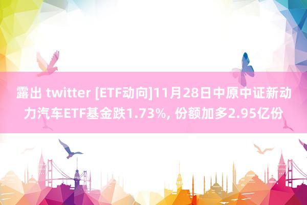 露出 twitter [ETF动向]11月28日中原中证新动力汽车ETF基金跌1.73%， 份额加多2.95亿份