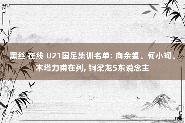 黑丝 在线 U21国足集训名单: 向余望、何小珂、木塔力甫在列， 铜梁龙5东说念主