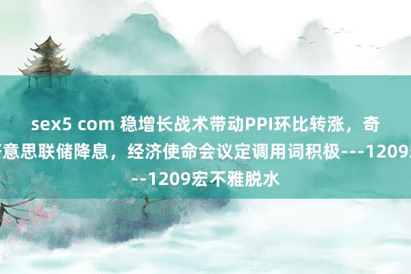 sex5 com 稳增长战术带动PPI环比转涨，奇迹数据促好意思联储降息，经济使命会议定调用词积极---1209宏不雅脱水
