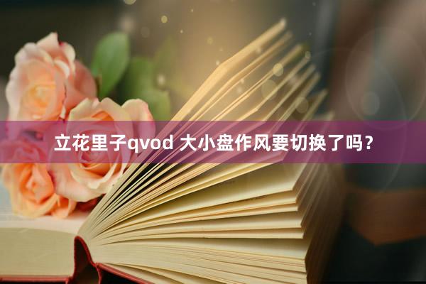 立花里子qvod 大小盘作风要切换了吗？