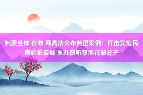 制服丝袜 在线 最高法公布典型案例：打击宾馆民宿偷拍盗摄 重办窃听窃照行恶分子