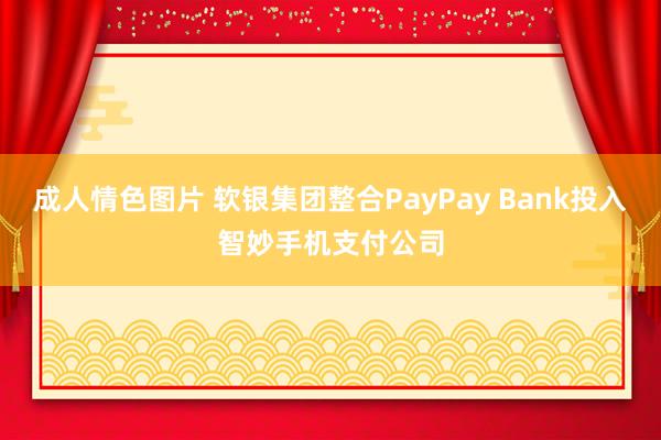 成人情色图片 软银集团整合PayPay Bank投入智妙手机支付公司