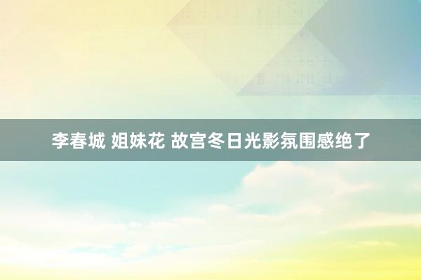 李春城 姐妹花 故宫冬日光影氛围感绝了