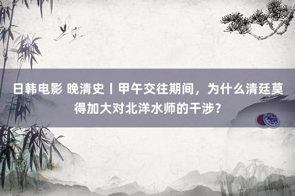 日韩电影 晚清史丨甲午交往期间，为什么清廷莫得加大对北洋水师的干涉？