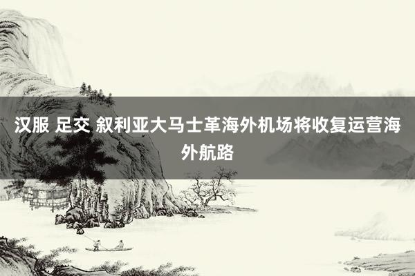 汉服 足交 叙利亚大马士革海外机场将收复运营海外航路