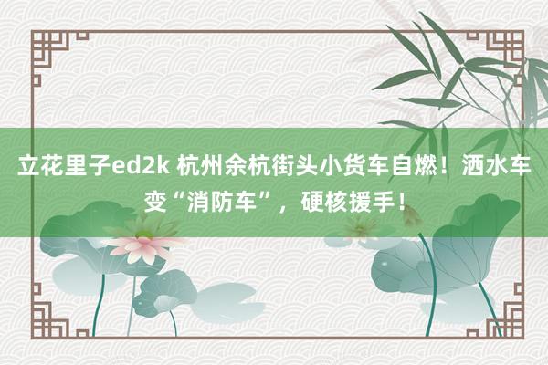 立花里子ed2k 杭州余杭街头小货车自燃！洒水车变“消防车”，硬核援手！