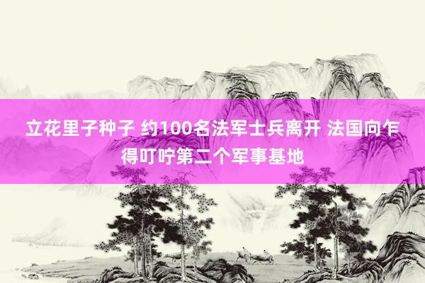 立花里子种子 约100名法军士兵离开 法国向乍得叮咛第二个军事基地