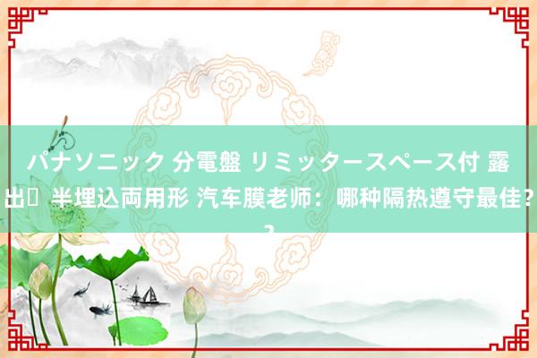 パナソニック 分電盤 リミッタースペース付 露出・半埋込両用形 汽车膜老师：哪种隔热遵守最佳？