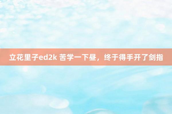立花里子ed2k 苦学一下昼，终于得手开了剑指