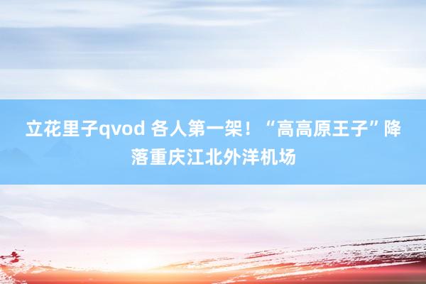 立花里子qvod 各人第一架！“高高原王子”降落重庆江北外洋机场