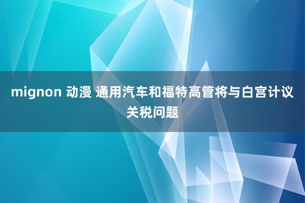mignon 动漫 通用汽车和福特高管将与白宫计议关税问题