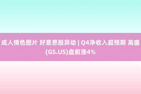 成人情色图片 好意思股异动 | Q4净收入超预期 高盛(GS.US)盘前涨4%