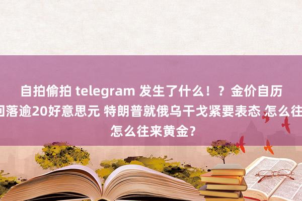 自拍偷拍 telegram 发生了什么！？金价自历史新高回落逾20好意思元 特朗普就俄乌干戈紧要表态 怎么往来黄金？
