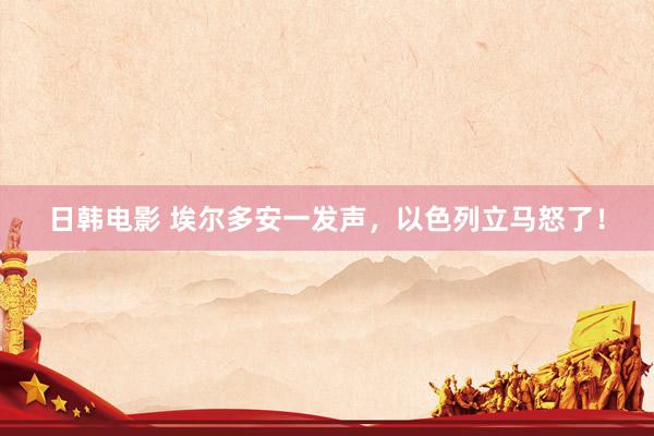 日韩电影 埃尔多安一发声，以色列立马怒了！