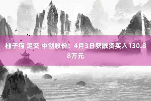 柚子猫 足交 中创股份：4月3日获融资买入130.88万元