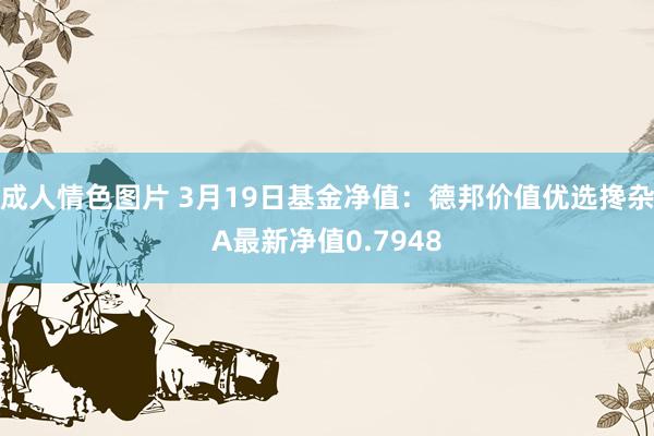 成人情色图片 3月19日基金净值：德邦价值优选搀杂A最新净值0.7948