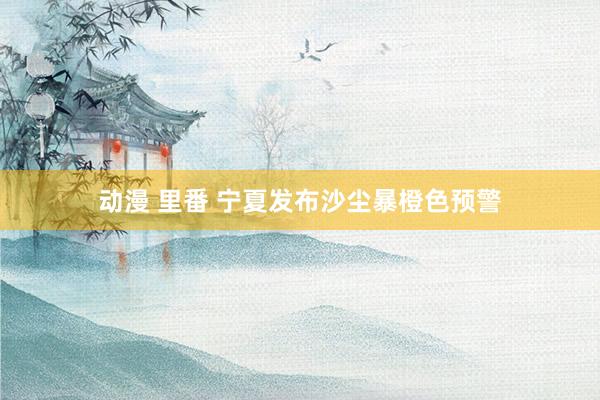 动漫 里番 宁夏发布沙尘暴橙色预警