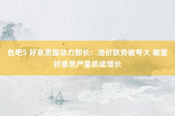 色吧5 好意思国动力部长：油价跌势被夸大 瞻望好意思产量抓续增长