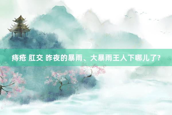 痔疮 肛交 昨夜的暴雨、大暴雨王人下哪儿了?