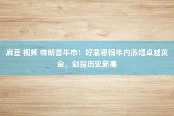 麻豆 视频 特朗普牛市！好意思铜年内涨幅卓越黄金，剑指历史新高