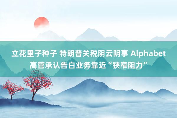 立花里子种子 特朗普关税阴云阴事 Alphabet高管承认告白业务靠近“狭窄阻力”