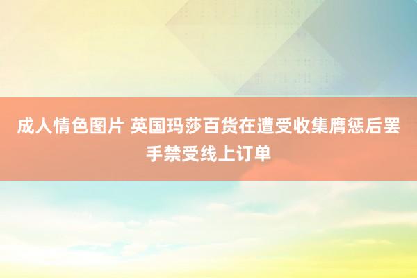 成人情色图片 英国玛莎百货在遭受收集膺惩后罢手禁受线上订单